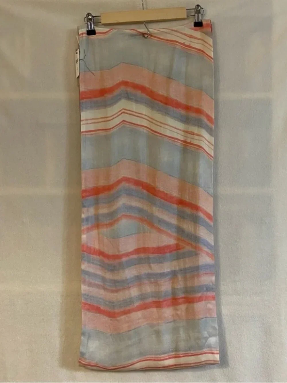 NWT Blank London Anthropologie pink striped Dawn to Dusk infinity scarf